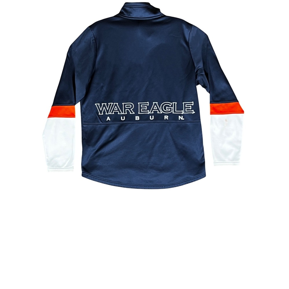 Under Armour Auburn Tigers Mens Large War Eagle Quarter Zip Pullover Navy Blue - Picture 3 of 10